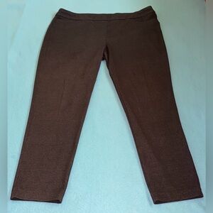 ZAC & RACHEL pull on stretchy high rise office pants faux pockets NEW size XL